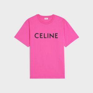 LOOSE CELINE TEE IN COTTON CRANBERRY PINK